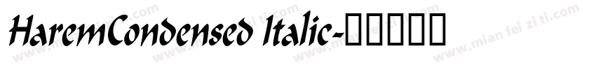 HaremCondensed Italic字体转换